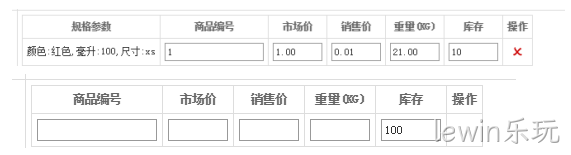 商品规格